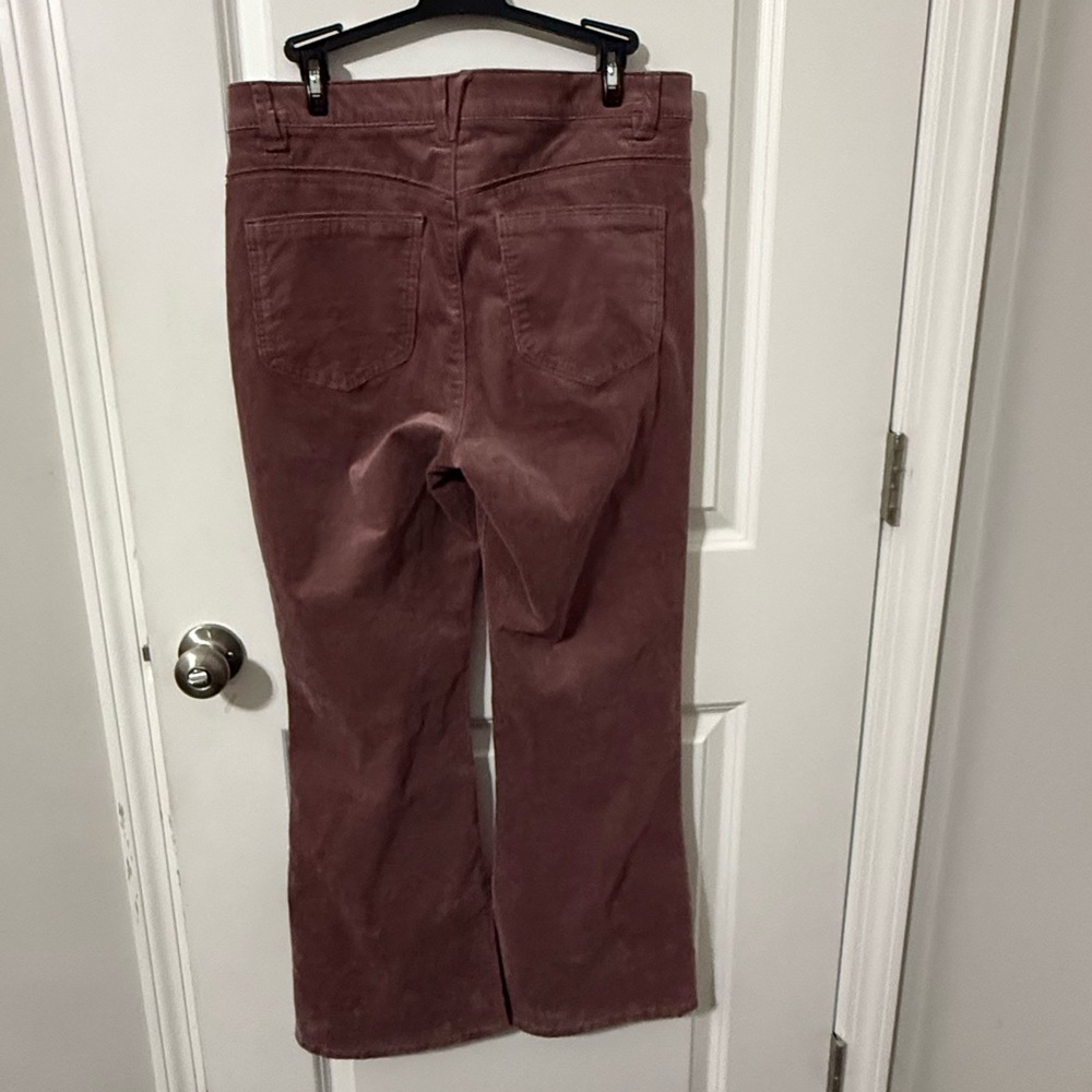 Democracy Plum Split Hem Absolution Corduroy Flar… - image 2